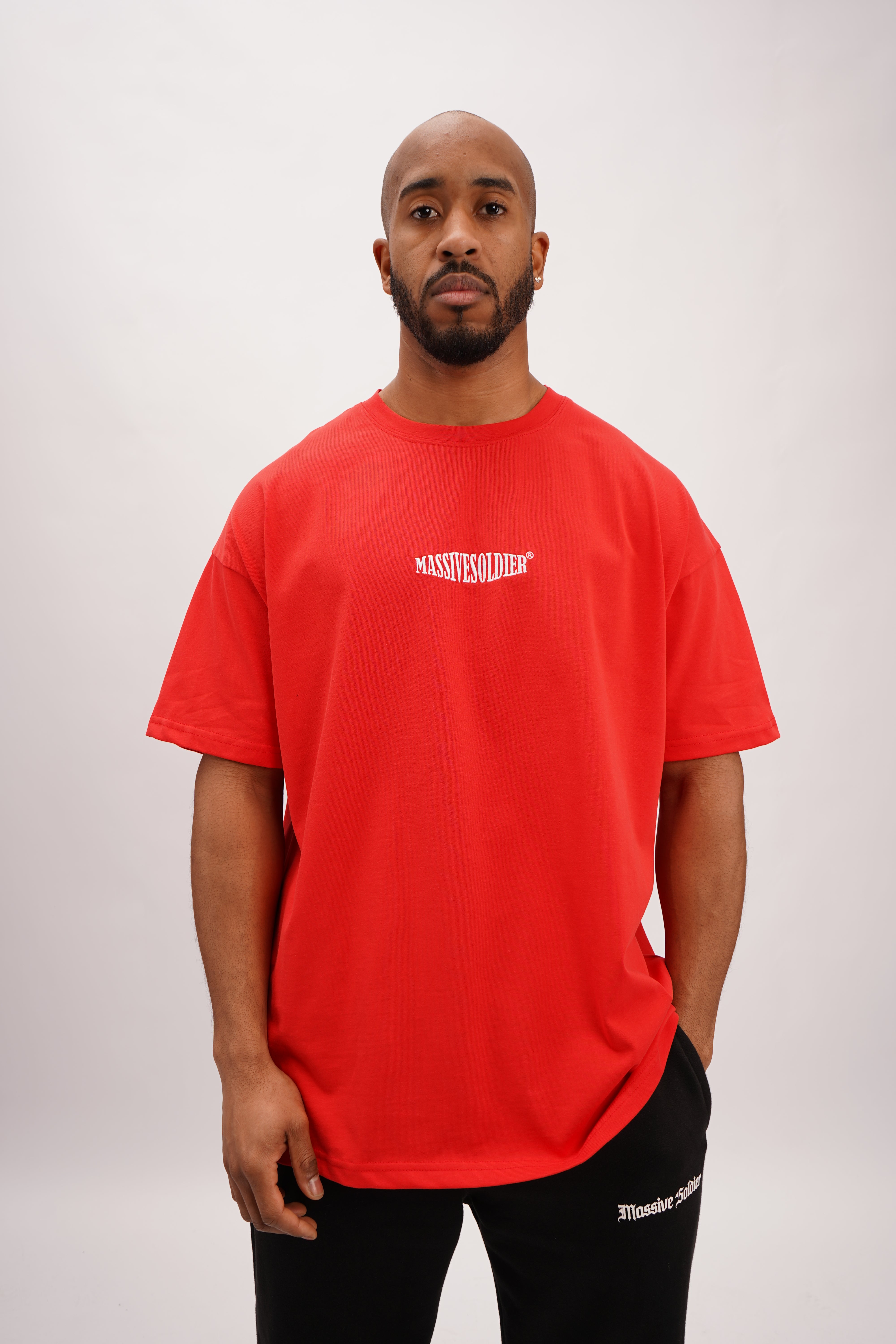 COLLEGE OVERSIZE SHIRT RED