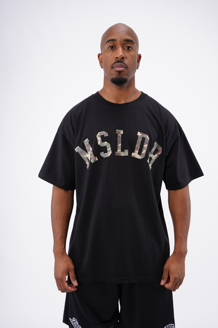 MSLDR OVERSIZE SHIRT BLACK CAMO
