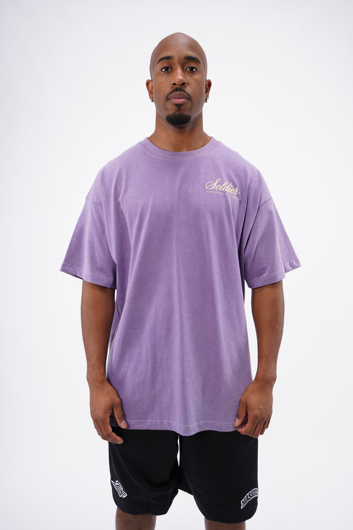 ACID WASH SOLDIER OVERSIZE SHIRT LILA