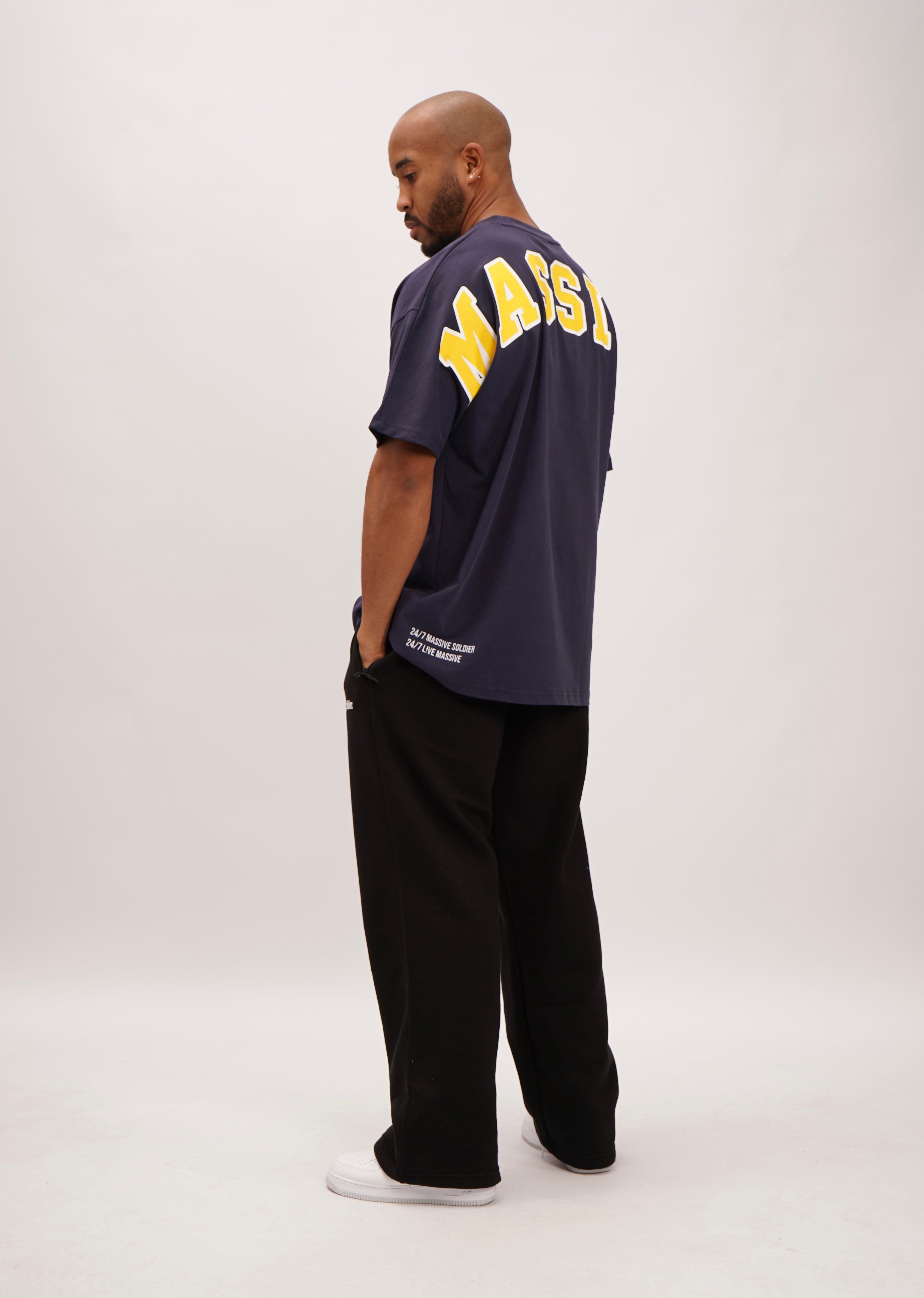 COLLEGE OVERSIZE SHIRT NAVY