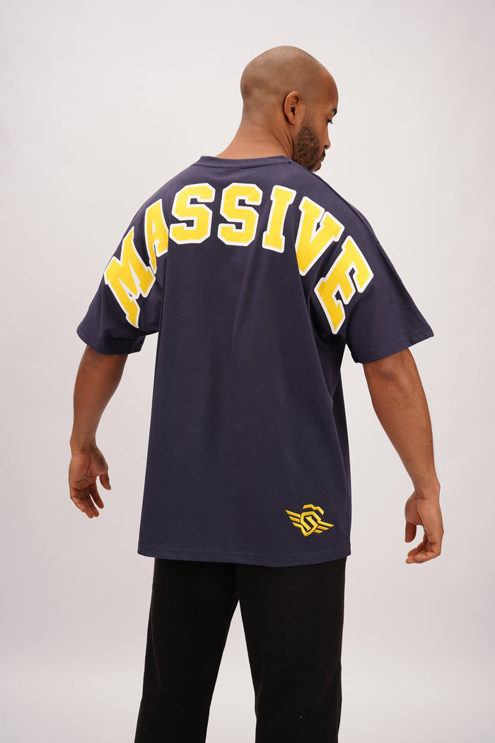 College Oversize Shirt Navy – Massive Soldier Oversize-Shirt