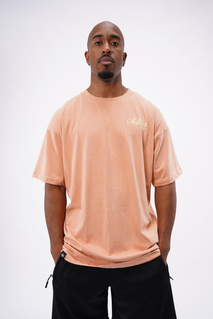 ACID WASH SOLDIER OVERSIZE SHIRT PEACH