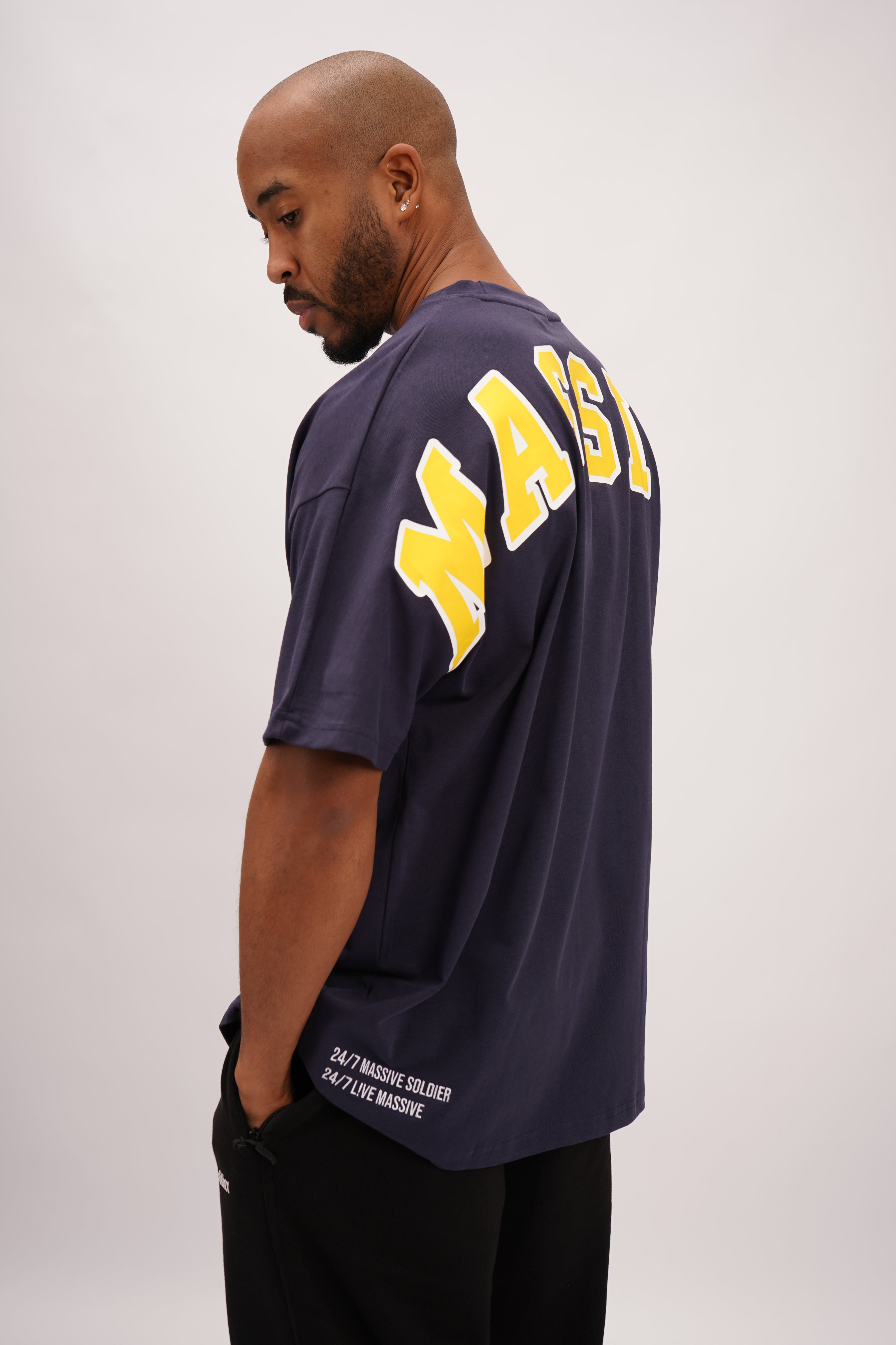 COLLEGE OVERSIZE SHIRT NAVY