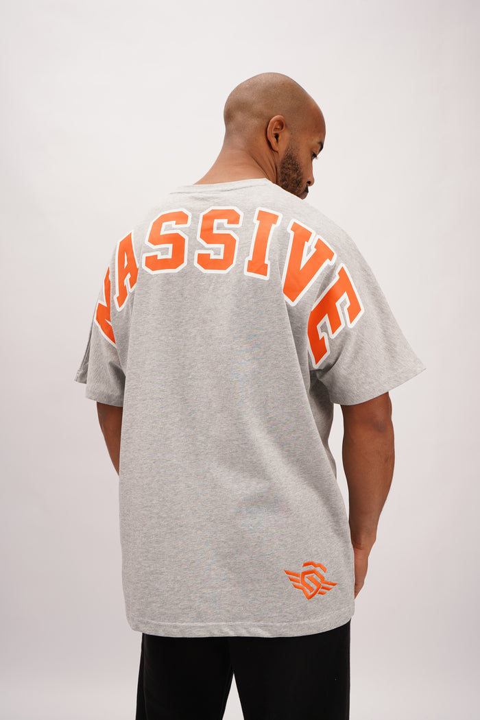 College Oversize Shirt Grey – Massive Soldier Oversize-Shirt