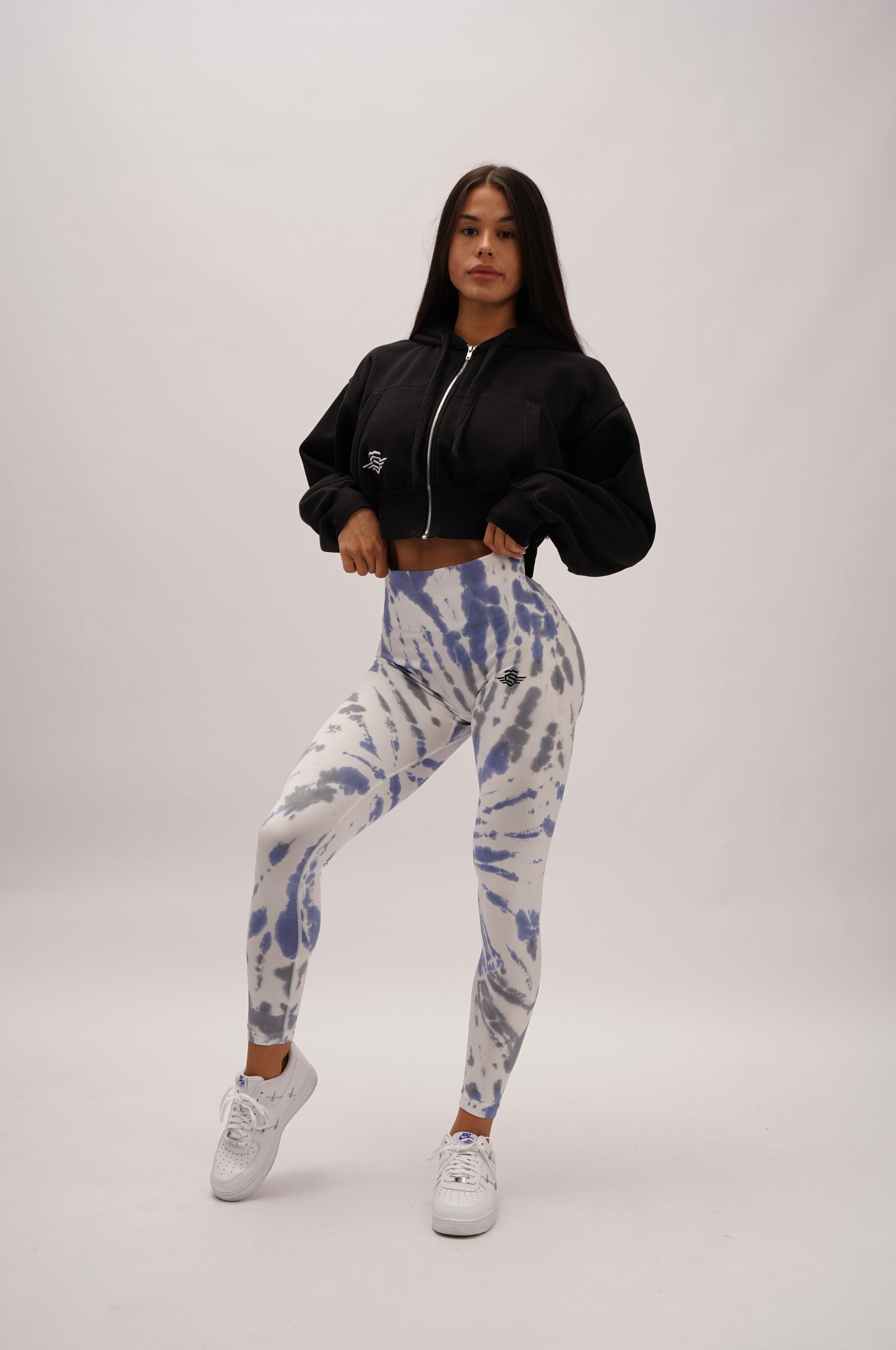 Crazy Leggins white blue