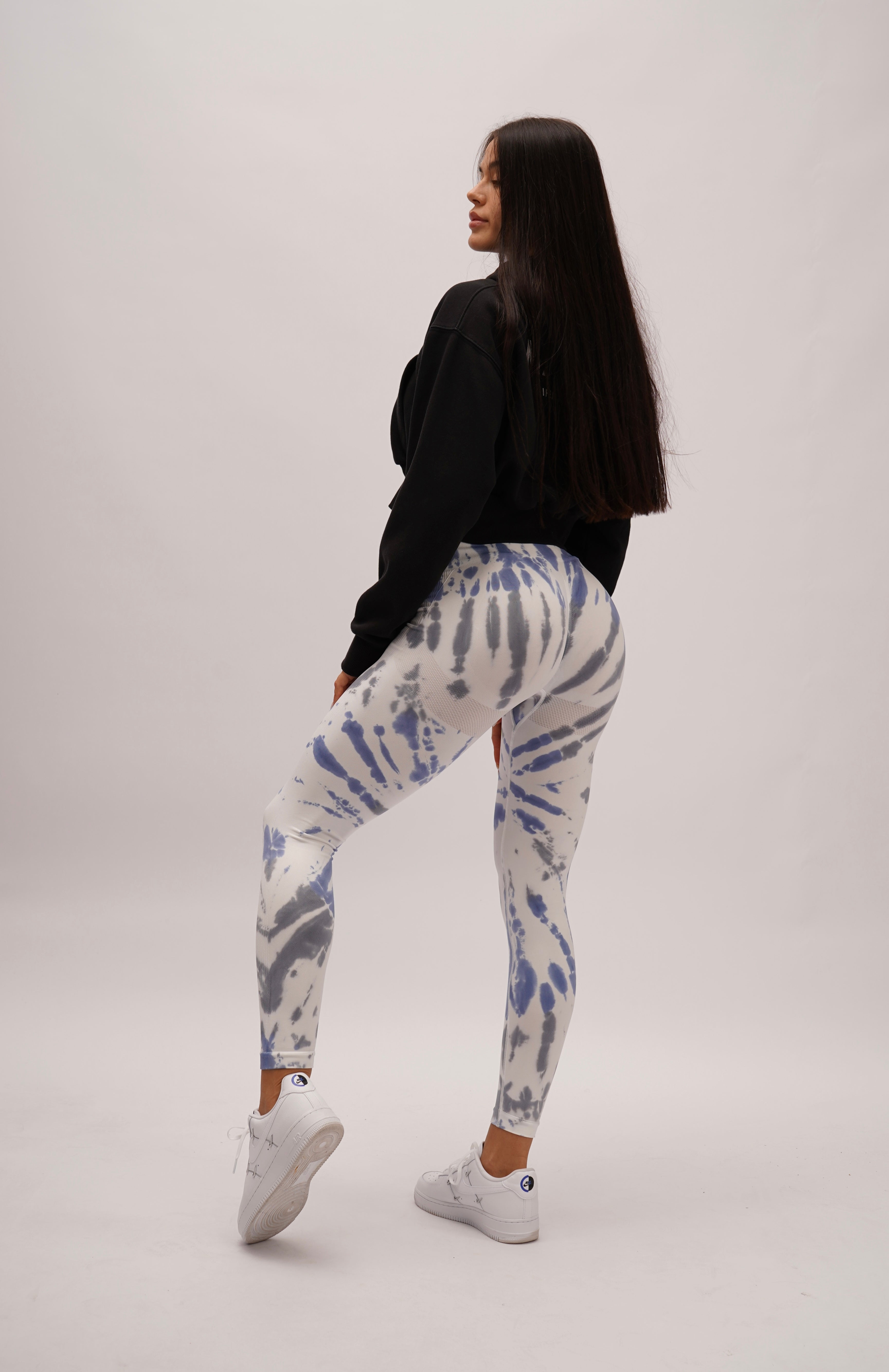 Crazy Leggins white blue