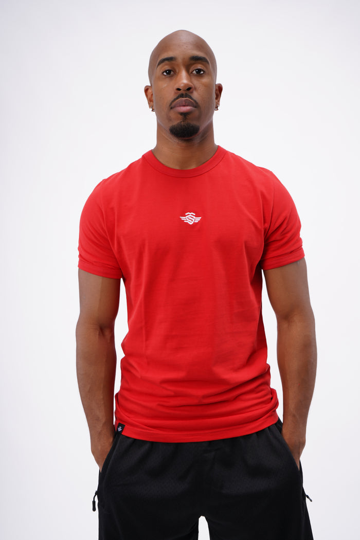 Logo Basic Slim Shirt red