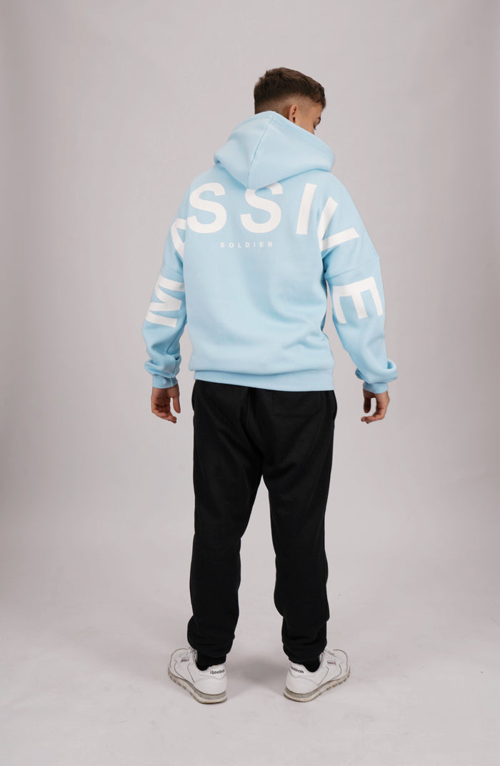 Big Massive Hoodie Baby Blue – Massive Soldier Sportbekleidung
