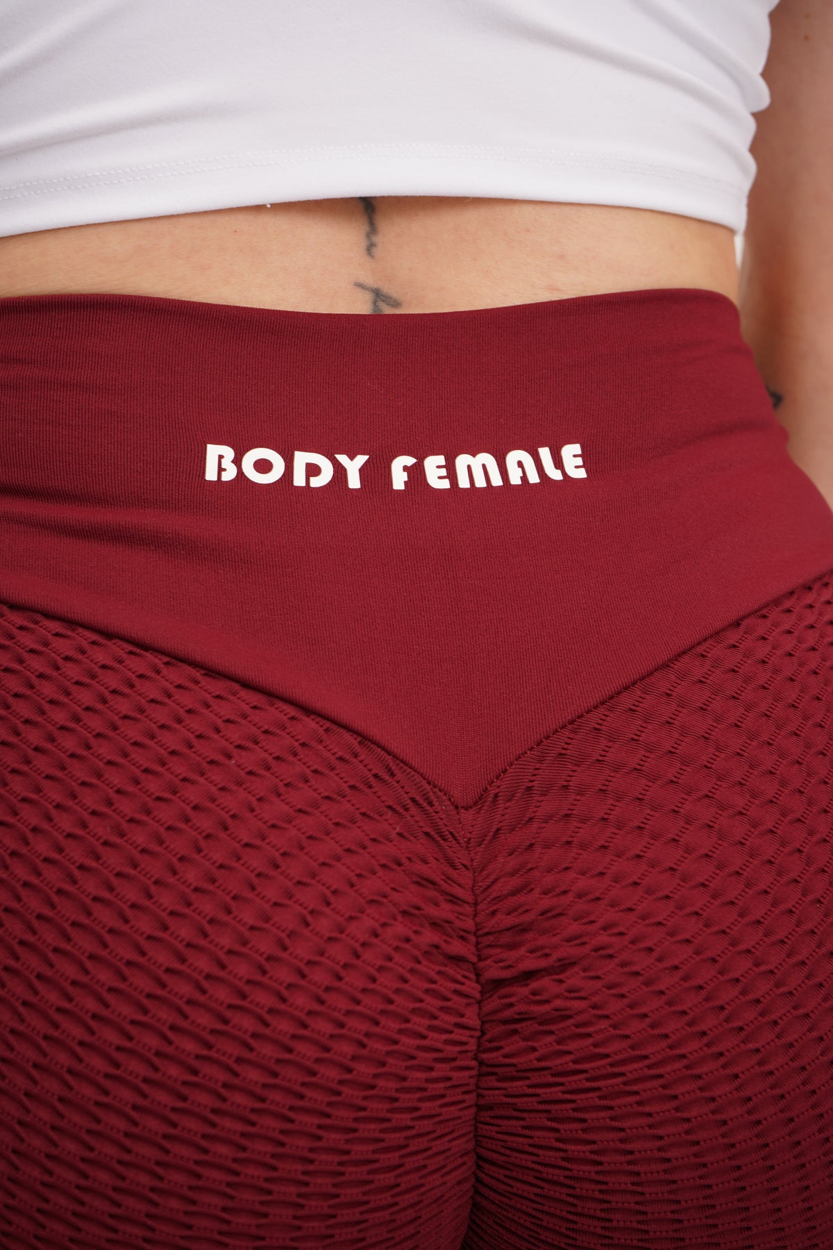 Vino red scrunch Leggings