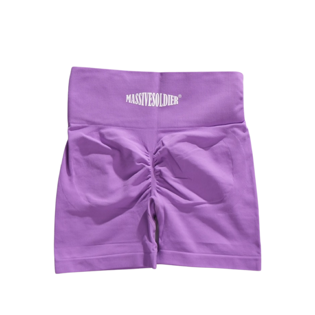 Solid purple scrunch shorts 