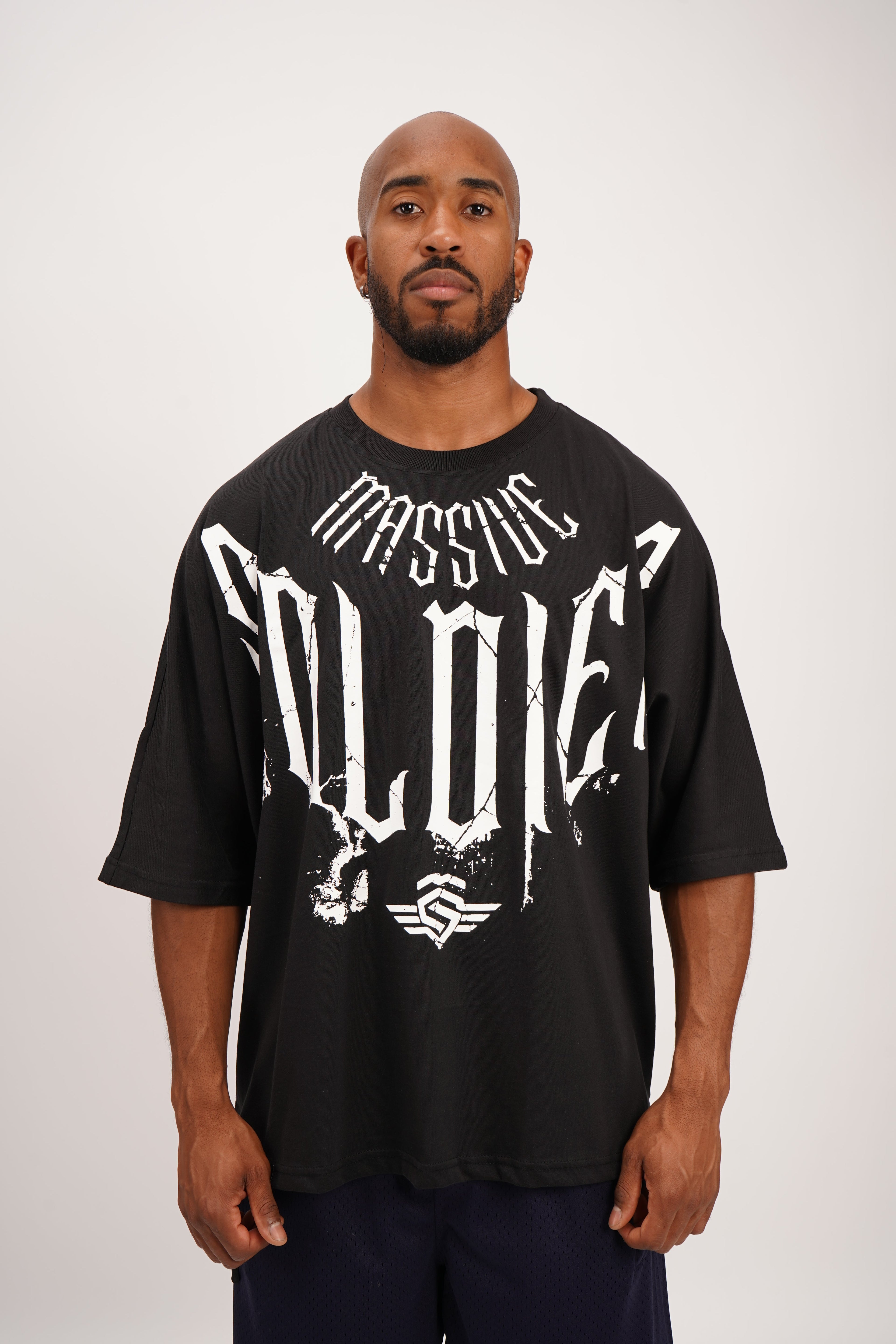 Lifestyle Big Oversize Tee Black – Massive Soldier Oversize-Shirt