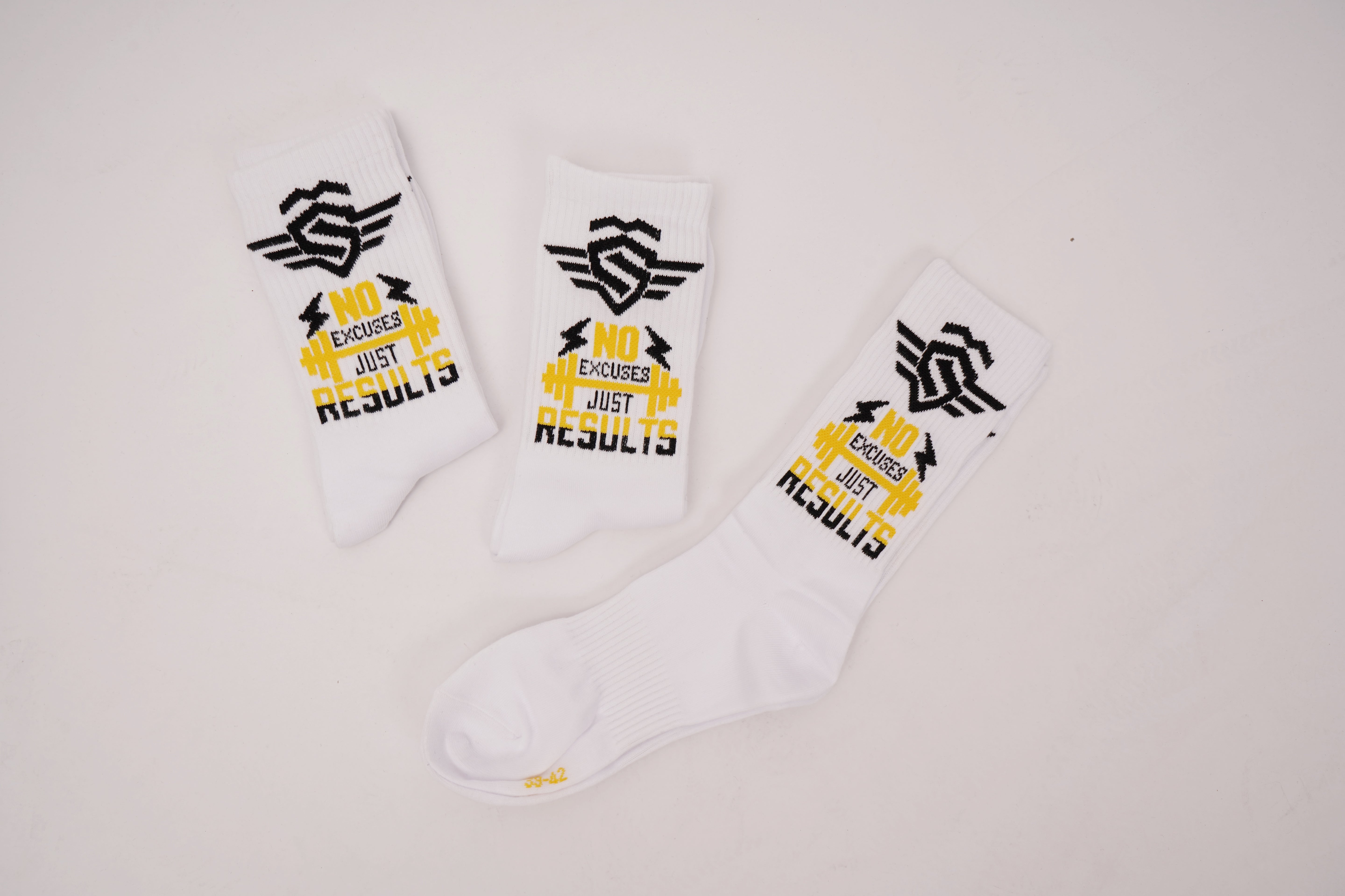 NO EXCUSES Socken 3er Pack white