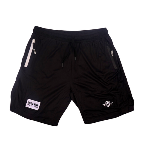 PERFORMANCE DOUBLE LAYER SHORTS BLACK