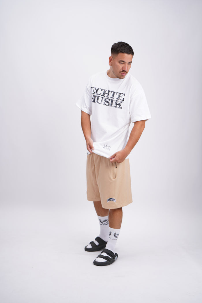 Echte Musik White Oversize Shirt – Massive Soldier Oversize-Shirt