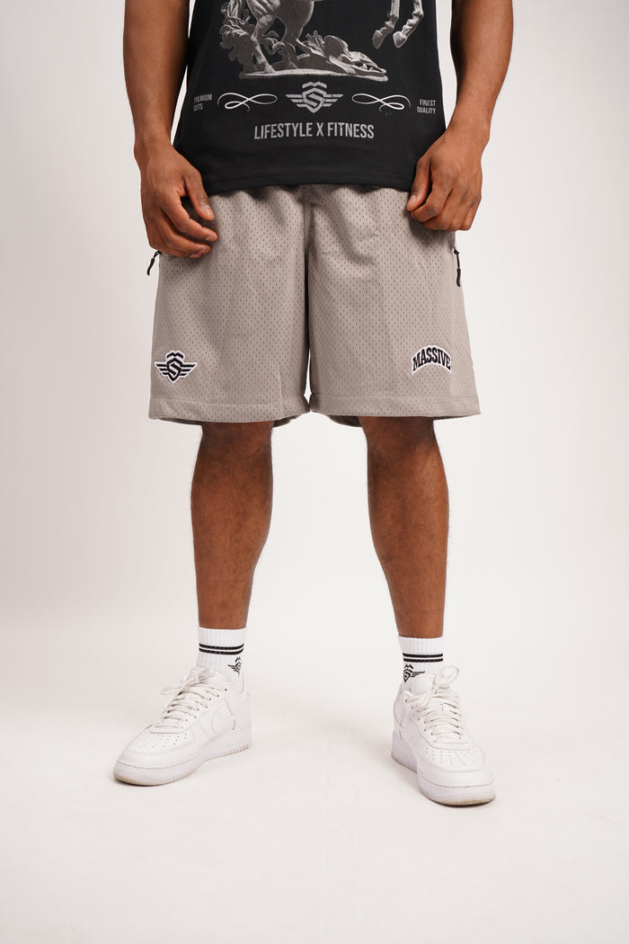 Massive Mesh Shorts Grey – Massive Soldier Sportbekleidung