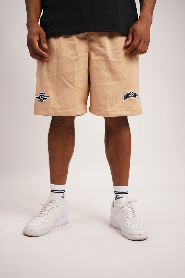 Massive Mesh Shorts beige – Massive Soldier Sportbekleidung