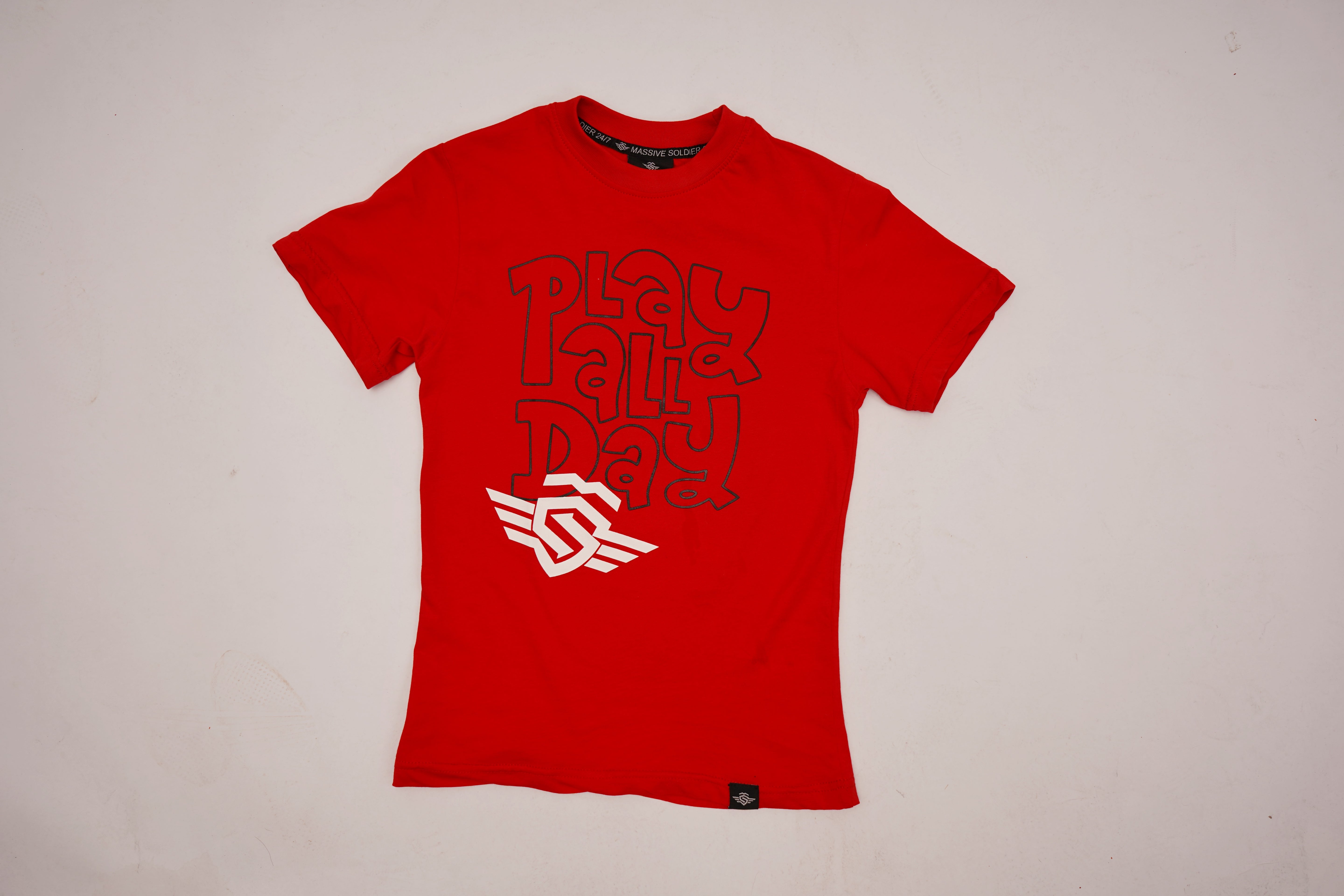 Kids Shirt Play all Day Red