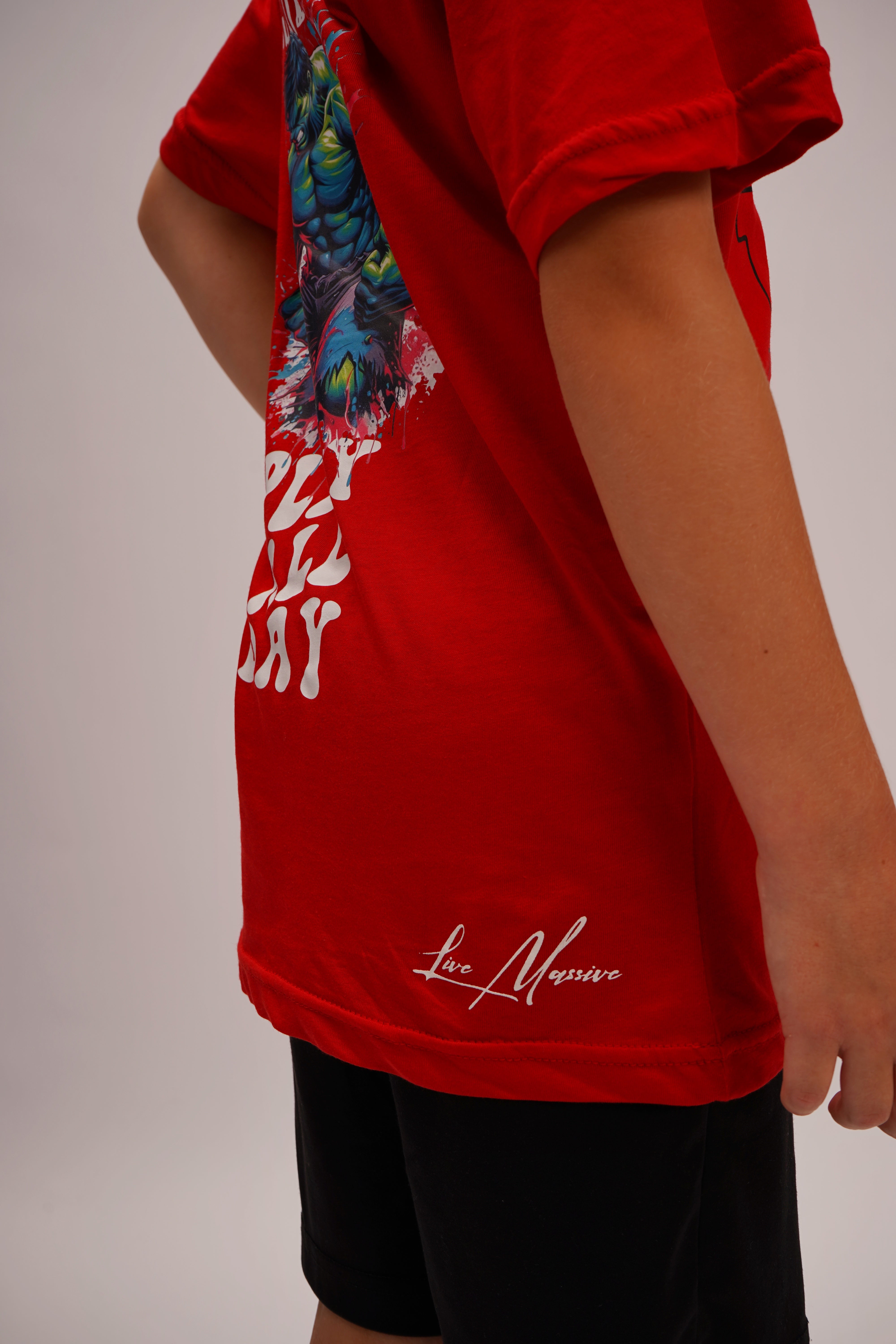 Kids Shirt Play all Day Red