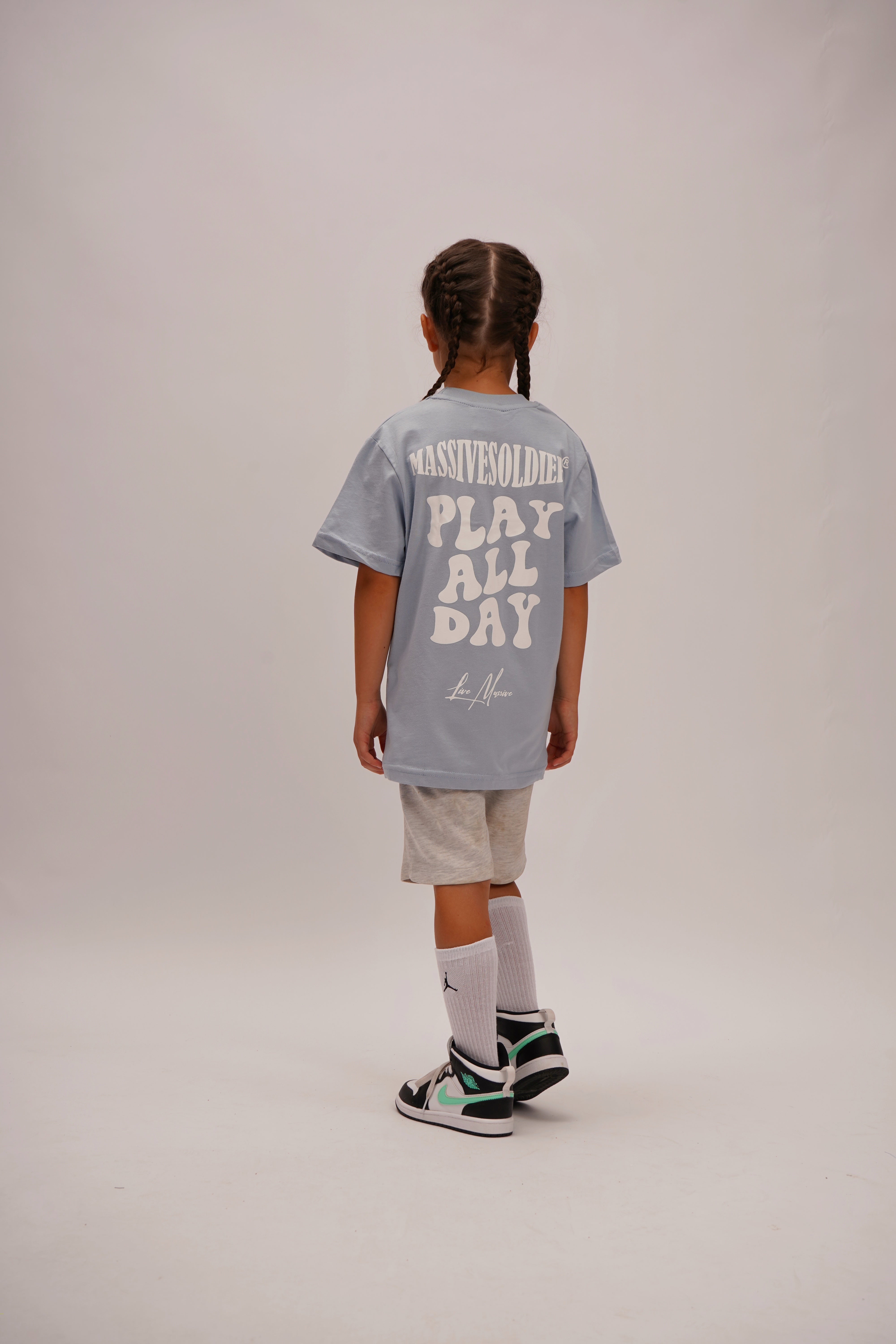 Kids Shirt Play all Day Hellblau