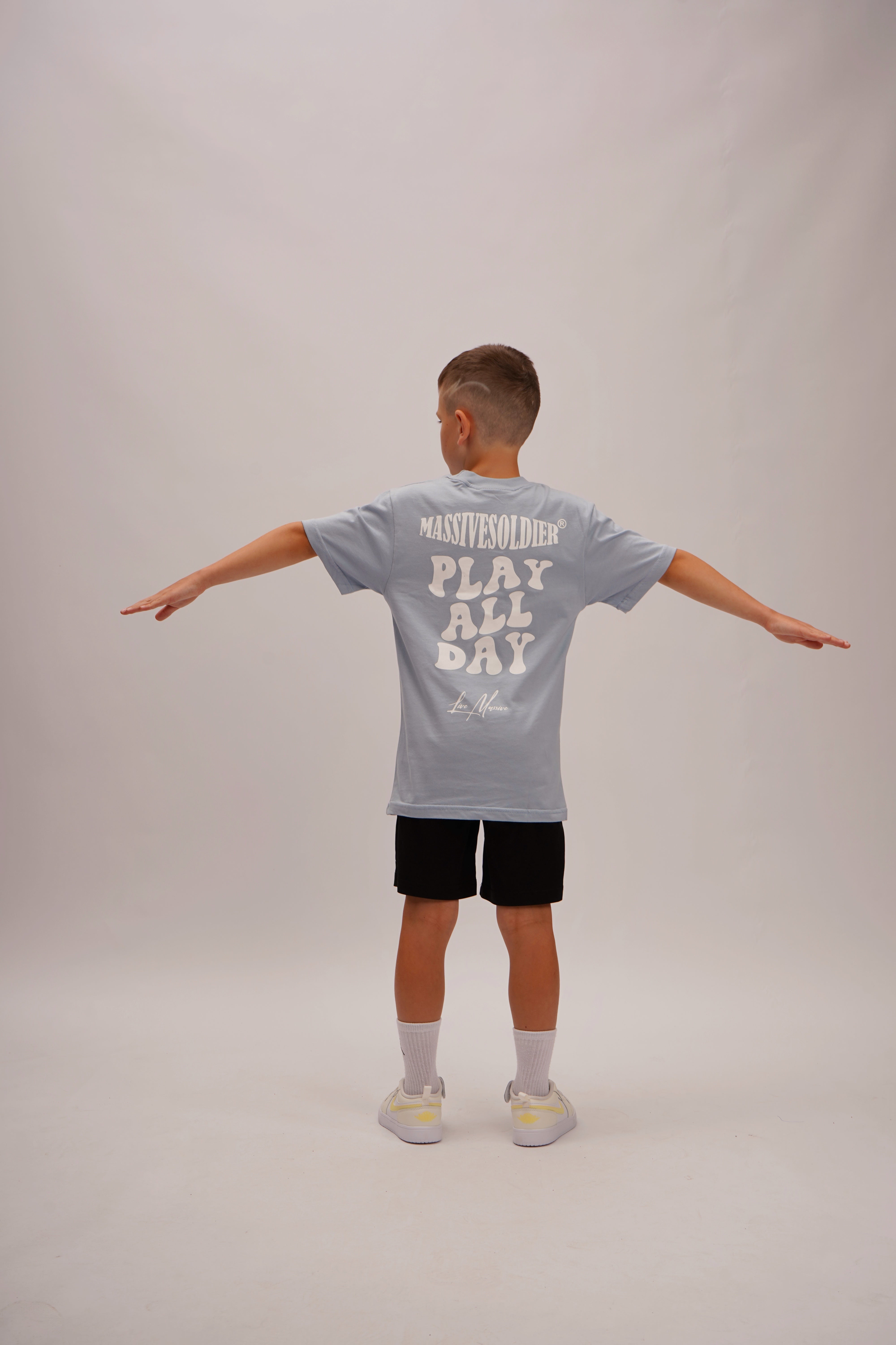 Kids Shirt Play all Day Hellblau