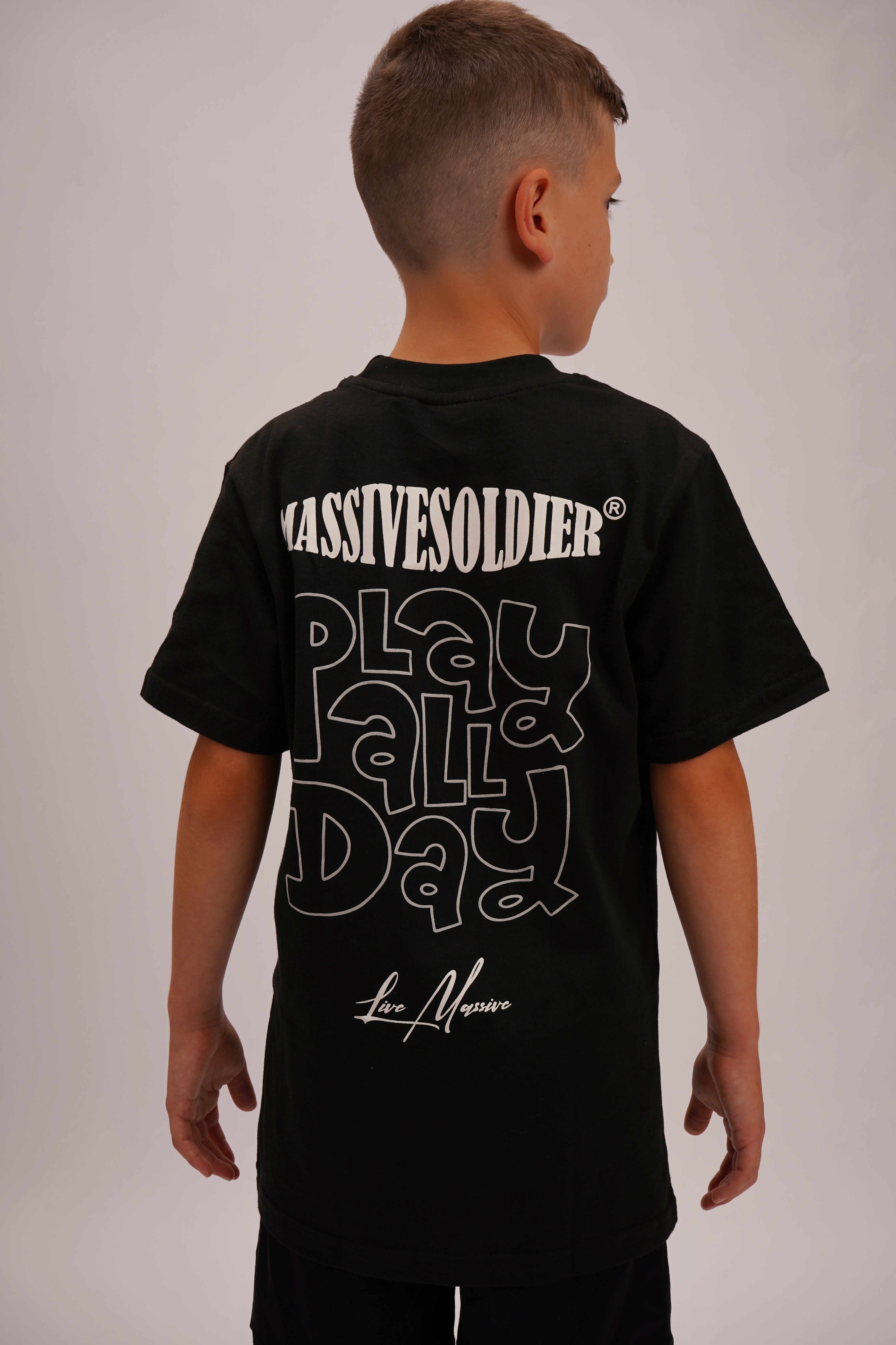 Kids Shirt Play all Day Black