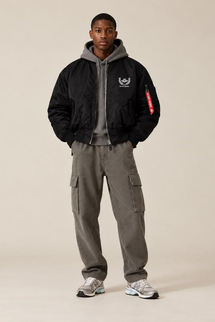 MASSIVE SOLDIER - MA-1 X Bomber Jacket by Alpha Black 2.0
