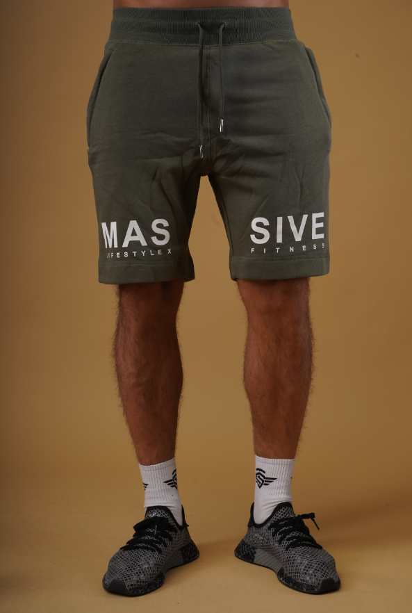 SOLID OLIVE SHORTS 