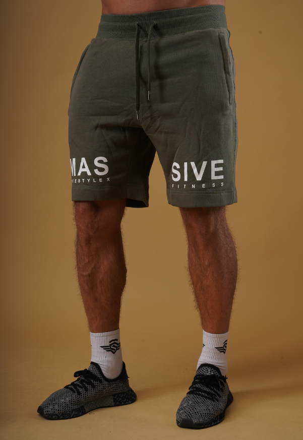 SOLID OLIVE SHORTS 