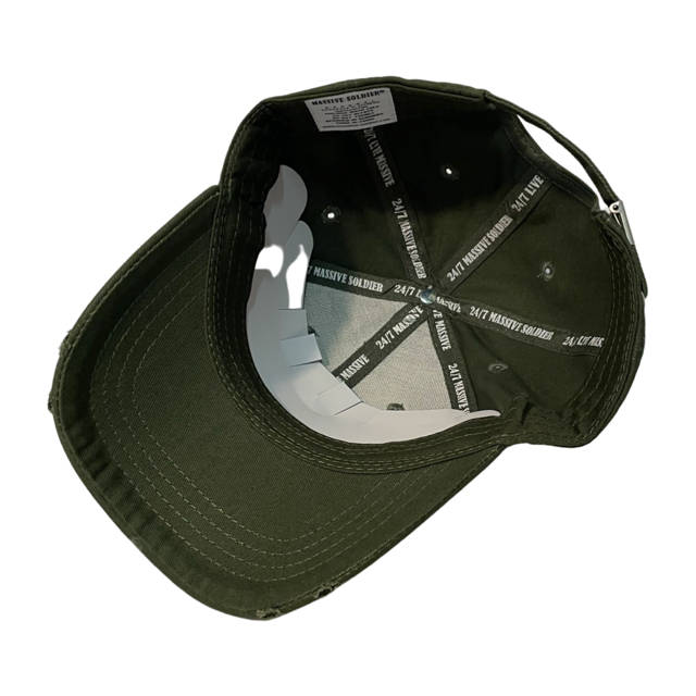 SOLID USED CAP OLIVE 